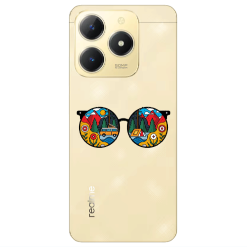 Realme C61 Round Glasses Transparent Silicone TPU Θήκη