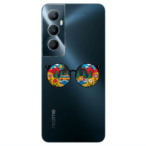 Realme C65 Round Glasses Transparent Silicone TPU Θήκη