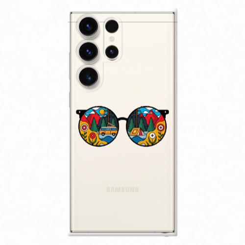 Samsung S25 Ultra Round Glasses Transparent Silicone TPU Θήκη