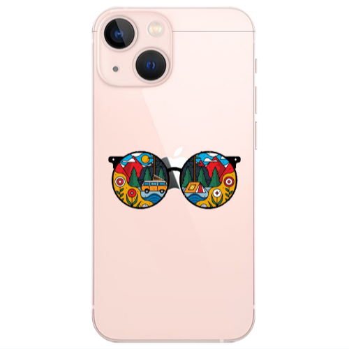Apple iPhone 13 Round Glasses Transparent Silicone TPU Θήκη