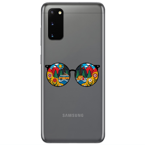 Samsung S20 Round Glasses Transparent Silicone TPU Θήκη