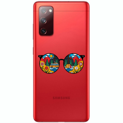 Samsung S20 FE Round Glasses Transparent Silicone TPU Θήκη