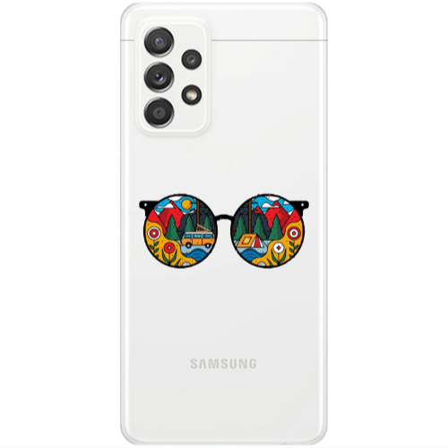 Samsung A53 Round Glasses Transparent Silicone TPU Θήκη