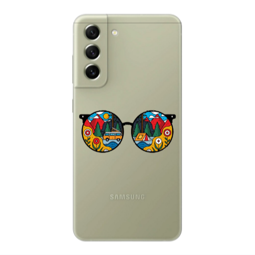Samsung S22 Round Glasses Transparent Silicone TPU Θήκη
