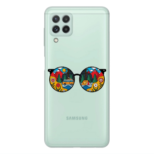 Samsung A22 4G Round Glasses Transparent Silicone TPU Θήκη