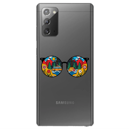 Samsung Note 20 Round Glasses Transparent Silicone TPU Θήκη