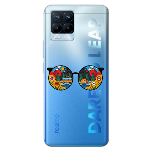 Realme 8 Pro Round Glasses Transparent Silicone TPU Θήκη