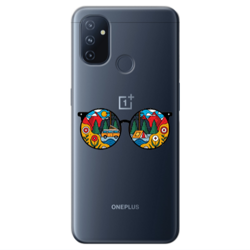 Oneplus Nord 100 Round Glasses Transparent Silicone TPU Θήκη