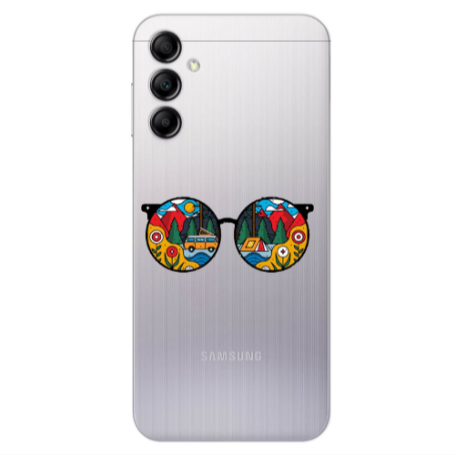 Samsung A24 Round Glasses Transparent Silicone TPU Θήκη