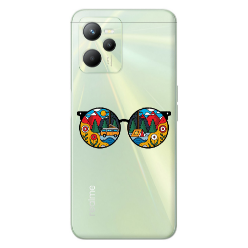 Realme C35 Round Glasses Transparent Silicone TPU Θήκη