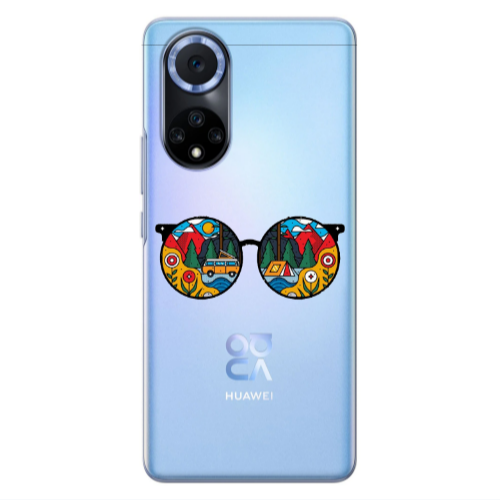 Huawei Nova 9 Round Glasses Transparent Silicone TPU Θήκη