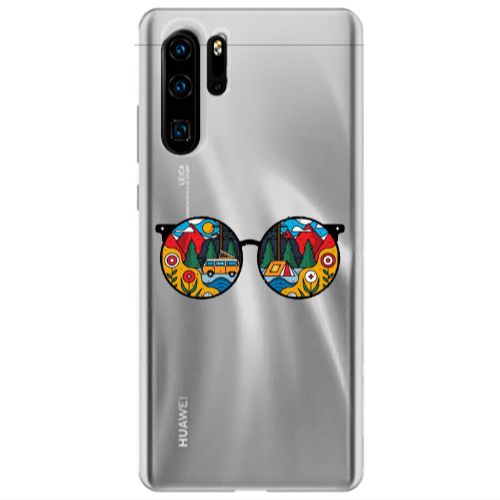 Huawei P30 Pro Round Glasses Transparent Silicone TPU Θήκη