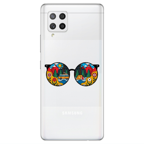 Samsung A42 5G Round Glasses Transparent Silicone TPU Θήκη
