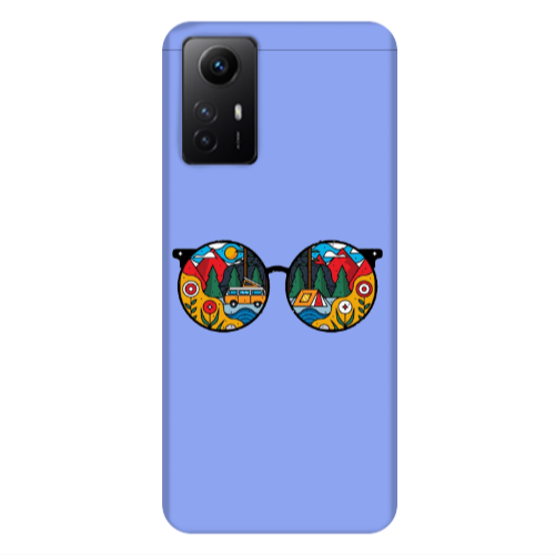 Xiaomi Redmi Note 12s Round Glasses Light Purple Colored Silicone TPU Θήκη