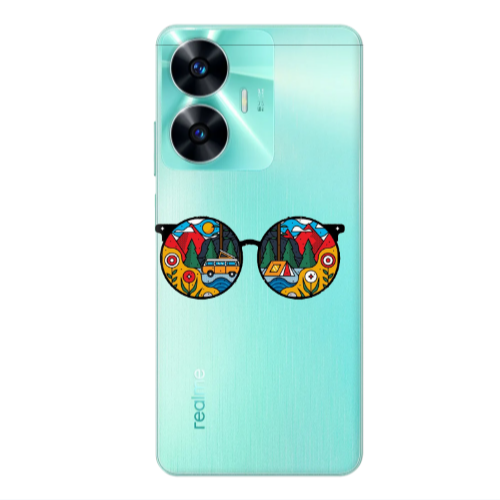 Realme C55 Round Glasses Transparent Silicone TPU Θήκη