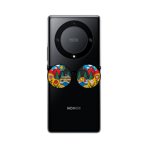 Honor Magic5 Lite 5G Round Glasses Transparent Silicone TPU Θήκη