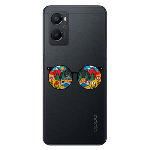 Oppo A 96 Round Glasses Transparent Silicone TPU Θήκη