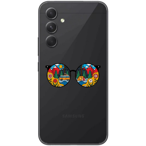 Samsung Galaxy A25 Round Glasses Transparent Silicone TPU Θήκη