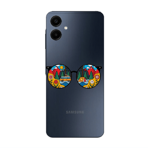 Samsung A06 Round Glasses Transparent Silicone TPU Θήκη