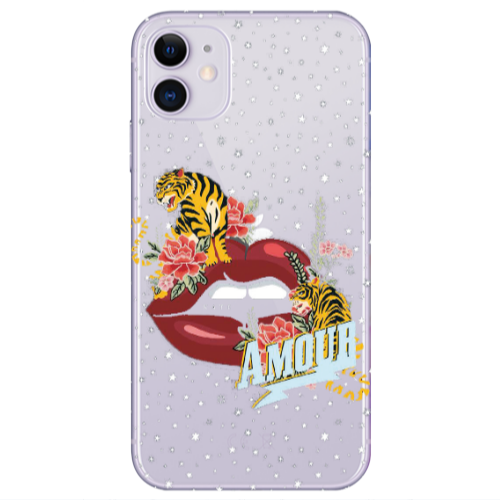 Apple iPhone 11  Amour Transparent Silicone TPU Θήκη