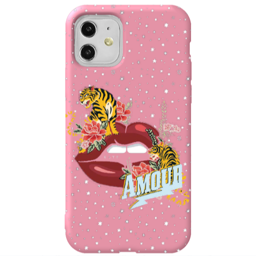 Apple iPhone 11  Amour Pink Colored Silicone TPU Θήκη
