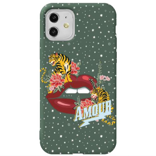 Apple iPhone 11  Amour Dark Green Colored Silicone TPU Θήκη
