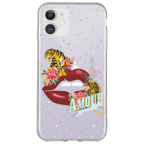 Apple iPhone 12 Amour Transparent Silicone TPU Θήκη