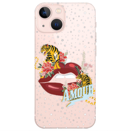 Apple iPhone 13 Amour Transparent Silicone TPU Θήκη