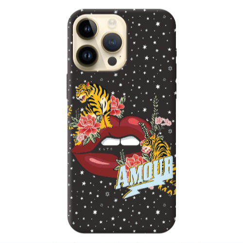 Apple iPhone 13 Pro Max Amour Black Colored Silicone TPU Θήκη