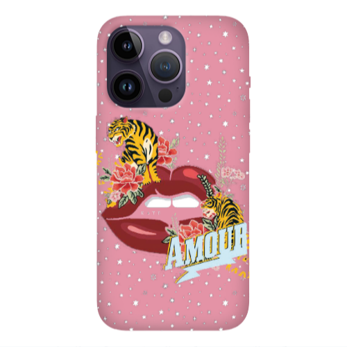 Apple iPhone 14 Pro  Amour Pink Colored Silicone TPU Θήκη