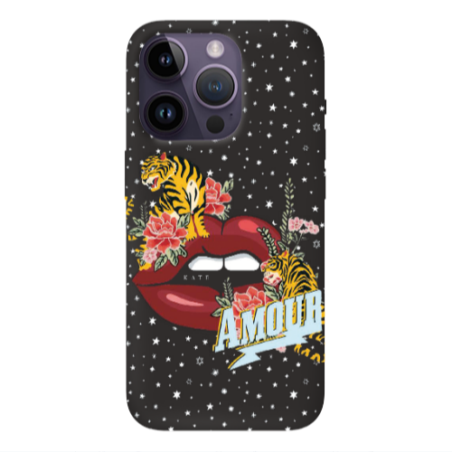 Apple iPhone 14 Pro  Amour Black Colored Silicone TPU Θήκη