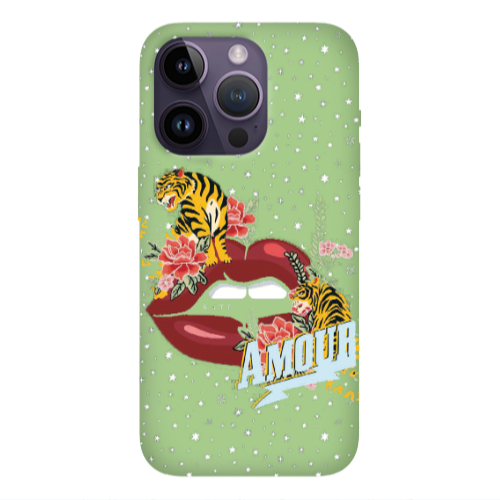 Apple iPhone 14 Pro Max Amour Light Green Colored Silicone TPU Θήκη