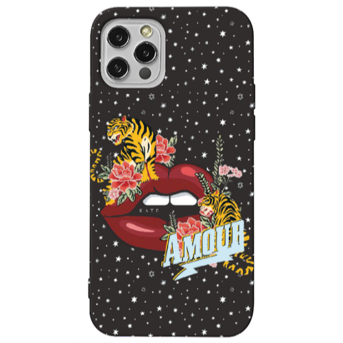 Apple iPhone 13 Pro Amour Black Colored Silicone TPU Θήκη