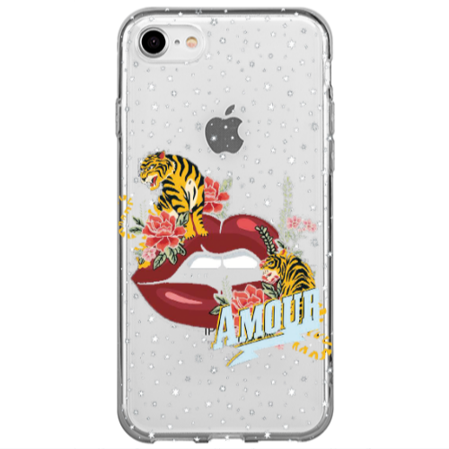 Apple iPhone 7 Amour Transparent Silicone TPU Θήκη
