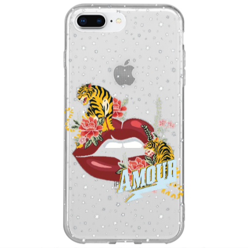 Apple iPhone 7 Plus Amour Transparent Silicone TPU Θήκη