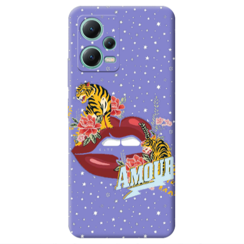 Xiaomi Redmi Note 12 Pro 5G Amour Purple Colored Silicone TPU Θήκη