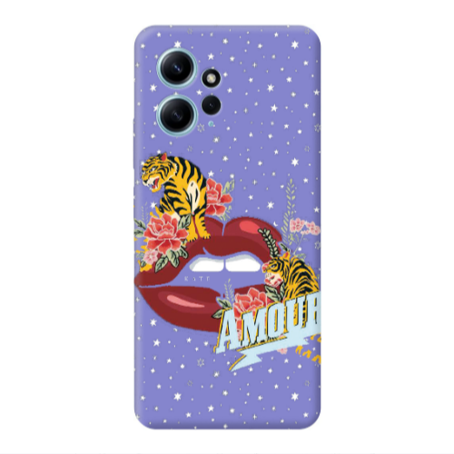 Xiaomi Redmi Note 12 4G Amour Purple Colored Silicone TPU Θήκη