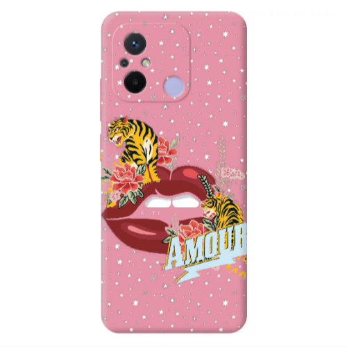 Xiaomi Redmi 12C Amour Pink Colored Silicone TPU Θήκη