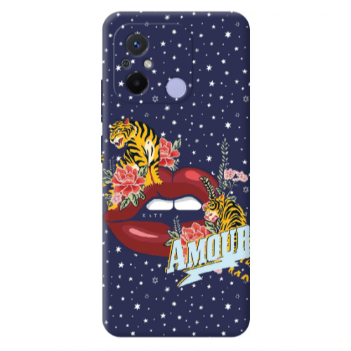 Xiaomi Redmi 12C Amour Dark blue Colored Silicone TPU Θήκη