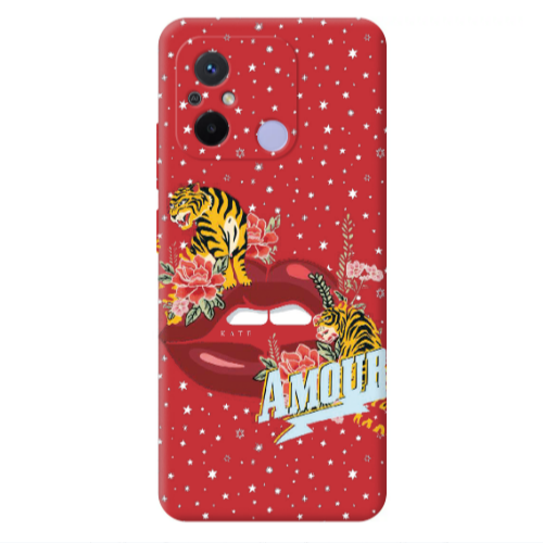 Xiaomi Redmi 12C Amour Red Colored Silicone TPU Θήκη