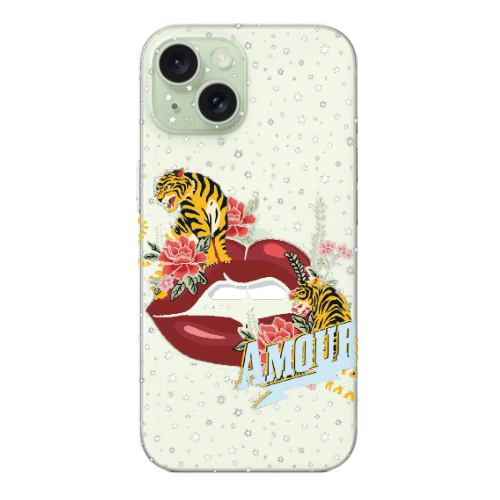 Apple iPhone 15 Amour Transparent Silicone TPU Θήκη