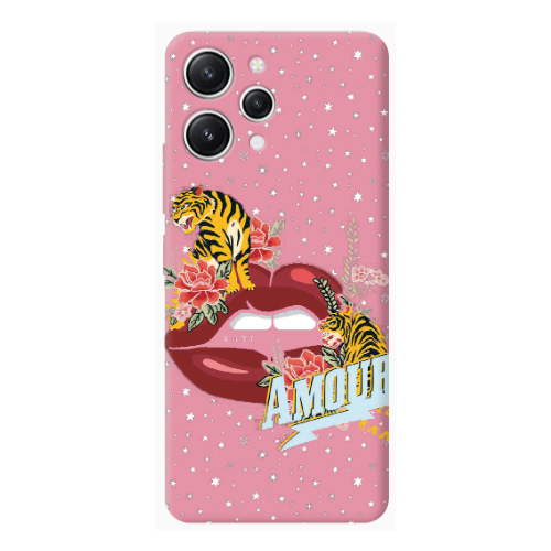 Xiaomi Redmi 12 Amour Pink Colored Silicone TPU Θήκη