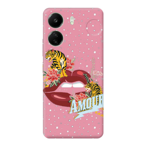 Xiaomi Redmi 13C Amour Pink Colored Silicone TPU Θήκη