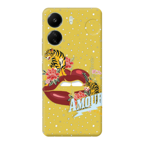 Xiaomi Redmi 13C Amour Yellow Colored Silicone TPU Θήκη