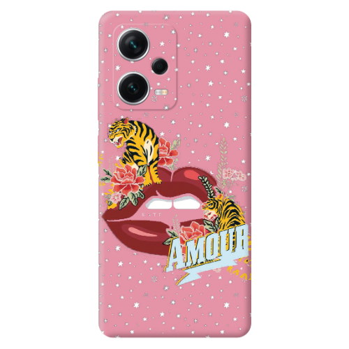 Xiaomi Poco X5 Amour Pink Colored Silicone TPU Θήκη