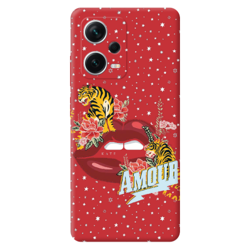 Xiaomi Poco X5 Amour Red Colored Silicone TPU Θήκη