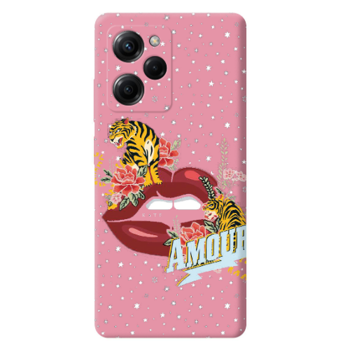 Xiaomi Poco X5 Pro Amour Pink Colored Silicone TPU Θήκη