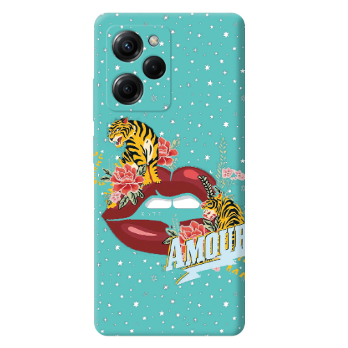 Xiaomi Poco X5 Pro Amour Turquoise Colored Silicone TPU Θήκη