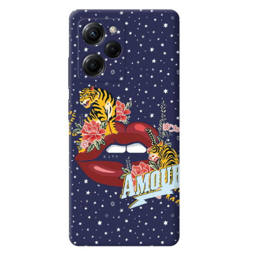 Xiaomi Poco X5 Pro Amour Dark blue Colored Silicone TPU Θήκη