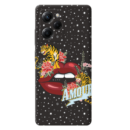 Xiaomi Poco X5 Pro Amour Black Colored Silicone TPU Θήκη